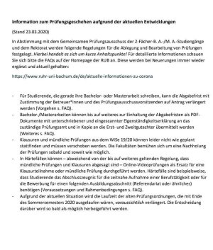 Informationen zum Prüfgungsgeschehen Informationen zum Prüfgungsgeschehen