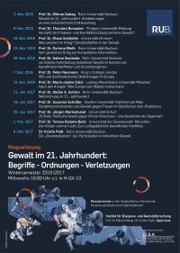 Gewalt Im 21 Jh Plakat RV 2016/17